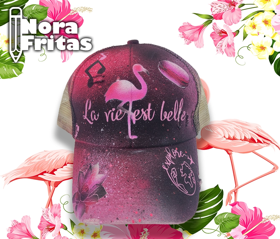 Custom casquette flamant